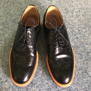 PAUL SMITH Stylish Neon Accent Leather Oxfords Made in Italy